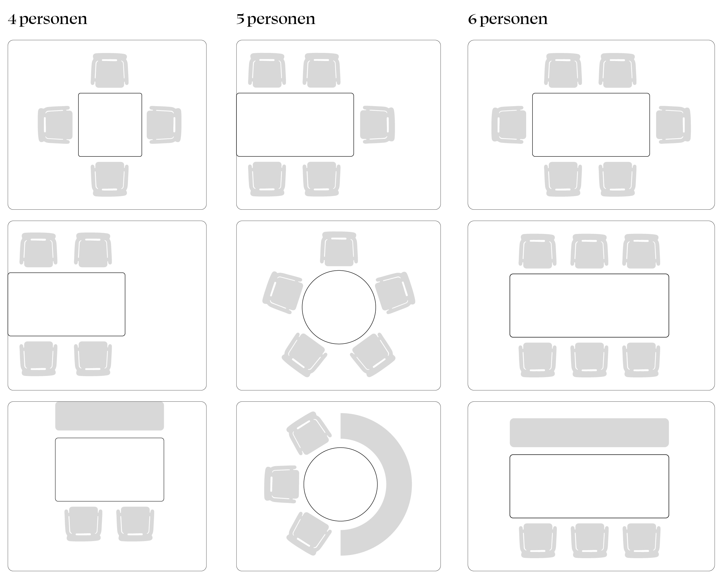 Tips en inspiratie eethoek inrichten voor vier, vijf en zes personen aan tafel